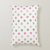 Roze & Saliegroen Pastel Stippen Accent Kussen (Voorkant(Verticaal))