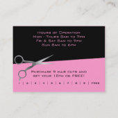 Roze Salon Business- en Punch-kaarten Klantenkaartje (Achterkant)