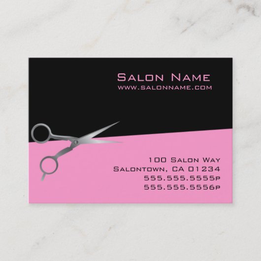 Roze Salon Business- en Punch-kaarten Klantenkaartje (Voorkant)