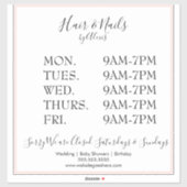 Roze Salon Business Sign Sticker (Vel)