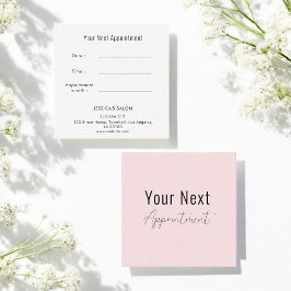 Roze Salon Makeup Artist Appointment Card Afsprakenkaartje