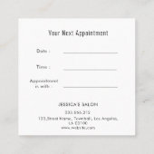 Roze Salon Makeup Artist Appointment Card Afsprakenkaartje (Achterkant)