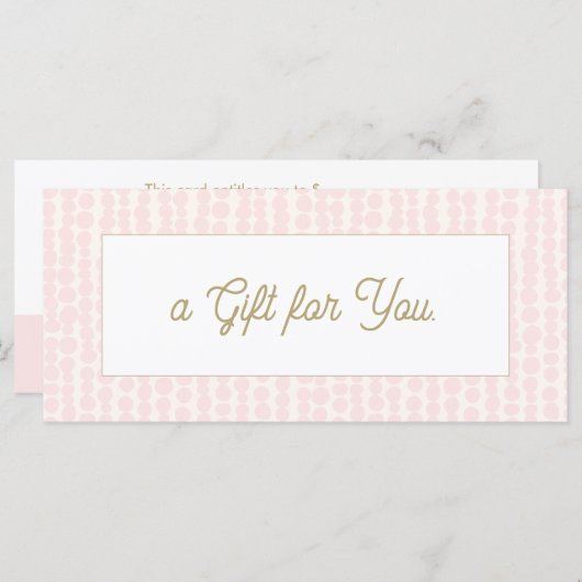 Roze Salon Spa Cadeaubon (Voorkant / Achterkant)