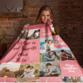 Roze samen voor altijd van je Valentijn houden Fleece Deken