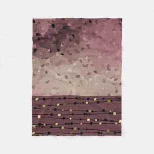 Roze samenvatting, bruin, roze-bruin fleece deken