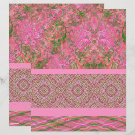 Roze Sampler Scrapbook Papier 2-zijdige Pagina