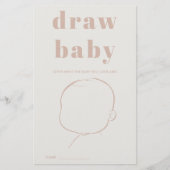 Roze Sandstone Typografie Douche Draw Baby Game Flyer (Voorkant)