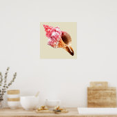 Roze Sandy Conch Shell Poster (Keuken)