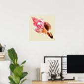Roze Sandy Conch Shell Poster (Thuiskantoor)
