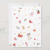 Roze Santa Baby Baby shower Kaart (Achterkant)