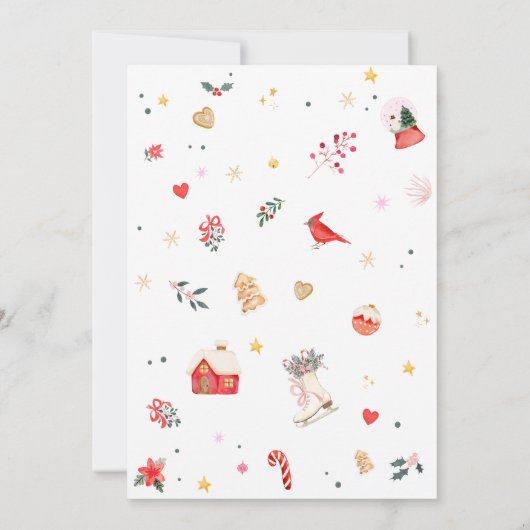 Roze Santa Baby Baby shower Kaart (Achterkant)