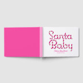 Roze Santa Baby Christmas Baby shower Guestbook Gastenboek (Volledig)