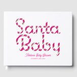 Roze Santa Baby Christmas Baby shower Guestbook Gastenboek<br><div class="desc">Creëer een aandenken van lieve herinneringen met dit feestelijke roze "Santa Baby" baby shower gastenboek. Met speelse candy cane belettering en gepersonaliseerde event details, is dit hardcover gastenboek ideaal voor het opnemen van warme wensen, ouderschap advies, of voorspellingen van uw gasten. Een charmante touch voor uw vakantie-thema baby shower dat...</div>