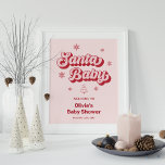 Roze Santa Baby Christmas Baby shower Welkom Poster<br><div class="desc">De perfecte aanvulling op uw Winter baby shower thema's. Dit charmante poster combineert feestelijke kerst baby shower ideeën met een heerlijk Santa baby baby shower thema, waardoor het ideaal is voor een december baby shower. Met grillige roze kerst baby shower elementen, het is een lieve manier om gasten te verwelkomen...</div>