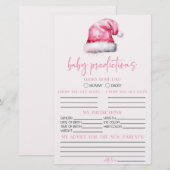Roze Santa Baby shower voorspellingen activiteit Briefpapier (Voorkant / Achterkant)