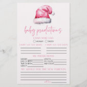 Roze Santa Baby shower voorspellingen activiteit Briefpapier (Voorkant)
