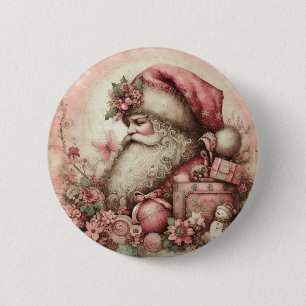 Roze Santa Button