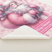 Roze Santa Claus Deken voor Meisjes Custom Name (3/4)