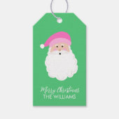 Roze Santa Custom Gift Labels Cadeaulabel (Voorkant)