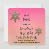 Roze Santa Elegant Jaarlijks Kerstfeest Kaart (Achterkant)