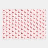Roze Santa Flamingo kerstvakantie patroon Inpakpapier Vel (Voorkant)