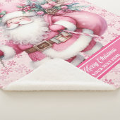 Roze Santa Girls Deken Custom Name Pinkmas (3/4)