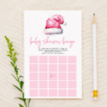 Roze Santa Hat Christmas Bingo Baby shower Game Briefpapier<br><div class="desc">Dit is een Roze Kerstman Pet Kerstbingo Baby shower Spel. *Baby shower Bingo - Gasten vullen de lege plekken in met de geschenken waarvan ze denken dat de moeder die ze willen ontvangen. Wanneer de moeder opent geschenk dat is een van hun gissingen, zullen ze het markeren met een X....</div>