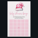 Roze Santa Hat Christmas Bingo Baby shower Game Briefpapier<br><div class="desc">Dit is een Roze Kerstman Pet Kerstbingo Baby shower Spel. *Baby shower Bingo - Gasten vullen de lege plekken in met de geschenken waarvan ze denken dat de moeder die ze willen ontvangen. Wanneer de moeder opent geschenk dat is een van hun gissingen, zullen ze het markeren met een X....</div>