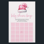 Roze Santa Hat Christmas Bingo Baby shower Game Briefpapier<br><div class="desc">Dit is een Roze Kerstman Pet Kerstbingo Baby shower Spel. *Baby shower Bingo - Gasten vullen de lege plekken in met de geschenken waarvan ze denken dat de moeder die ze willen ontvangen. Wanneer de moeder opent geschenk dat is een van hun gissingen, zullen ze het markeren met een X....</div>