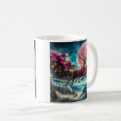 Roze Santa-koffie mok (Voorkant rechts)