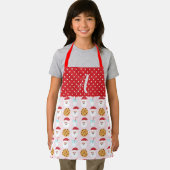 Roze Santa Milk en Koekjes Schort, klein Schort (Insitu)