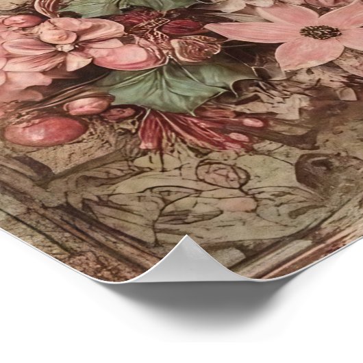 Roze  Santa Poster (Hoek)