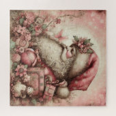 Roze  Santa Puzzel Legpuzzel (Horizontaal)