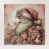 Roze  Santa Puzzel Legpuzzel (Verticaal)