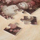 Roze Santa Puzzel Legpuzzel (Zijkant)