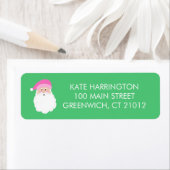 Roze Santa retour adres label (Insitu)