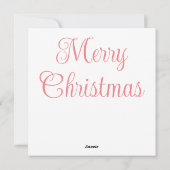 Roze  Santa Wenskaart Feestdagenkaart (Achterkant)