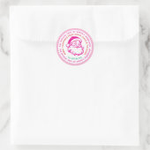 Roze Santa's Workshop Zegel Meisjes Gift Sticker (Tas)