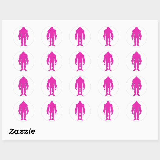 Roze Sasquatch Stickers (Vel)