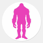 Roze Sasquatch Stickers (Voorkant)