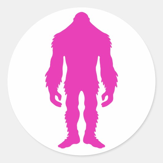 Roze Sasquatch Stickers (Voorkant)