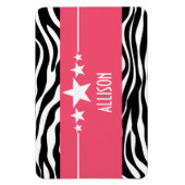 Roze Sassy Star Zebra Premium Magnet Magneet (Verticaal)