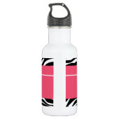 Roze Sassy Star Zebra Waterfles (Achterkant)