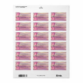 Roze Satijn Boekplaat Sticker (Full Sheet)