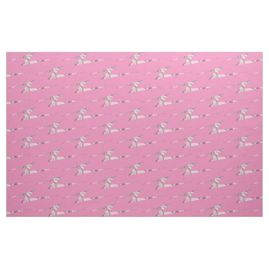 Roze Satijn Lightning Bolts Stof (Yard (91,4 cm))