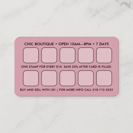 Roze Satijn QR Code Beloning Visitekaartje (Achterkant)