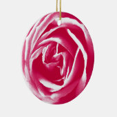 Roze satijn roos afdrukken keramisch ornament (Rechts)