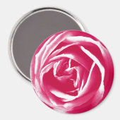 Roze satijn roos afdrukken magneet (Voorkant / Achterkant)