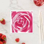 Roze satijn roos afdrukken servet (Insitu)