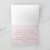 Roze Satijn Valentijn Hart Wenskaart Feestdagen Kaart (Binnen)